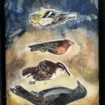 Painting of dead birds